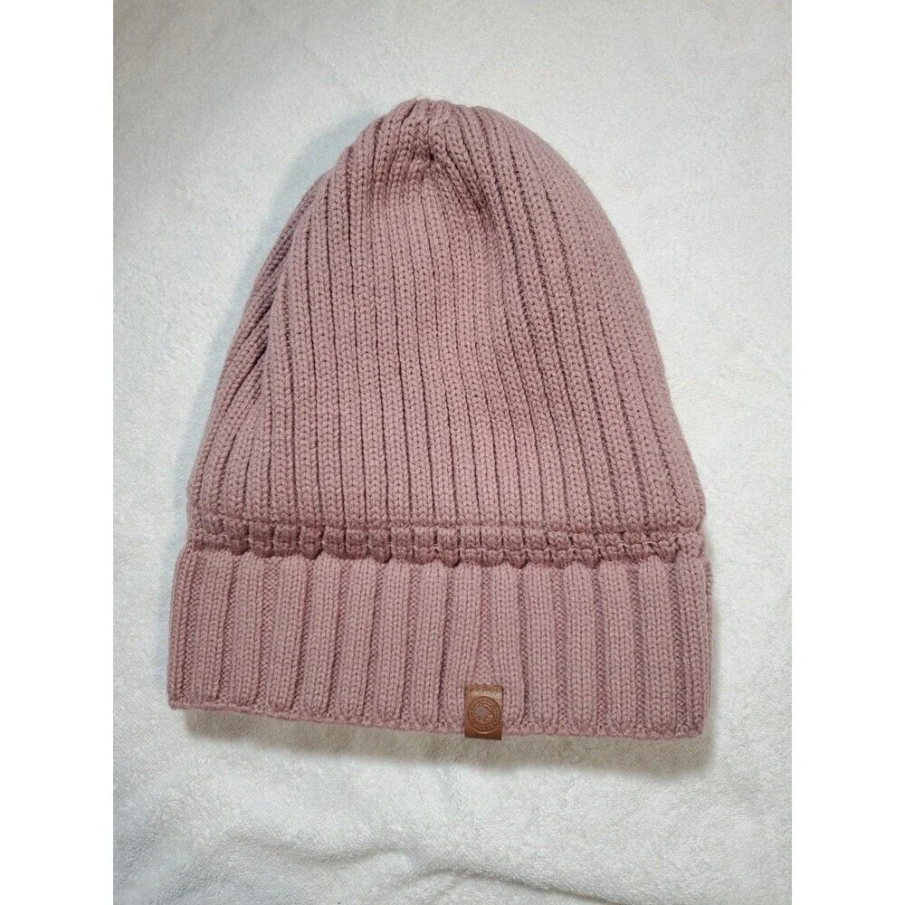 Canada Weather Gear Pink Knit Beanie‎ Faux Fur Lined